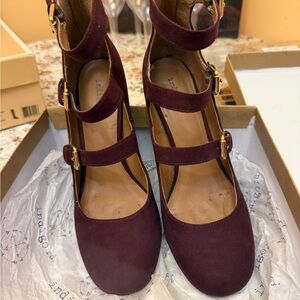 Indigo Purple Heels with Elegant Straps